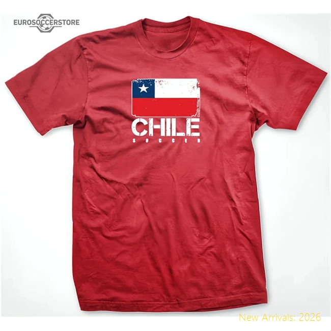 Chile Soccer T-shirt (red)-Vantage Point Soccer