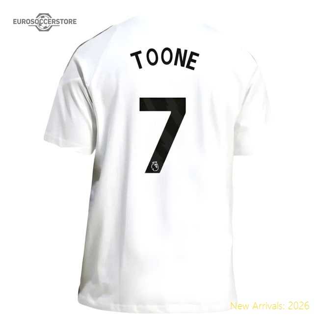 2025-2026 Man Utd Training Tee (White) (Toone 7)-Vantage Point Soccer