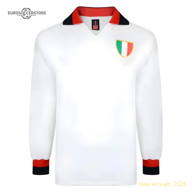 Score Draw Ac Milan 1963 European Cup Final Retro Football Shirt-Vantage Point Soccer