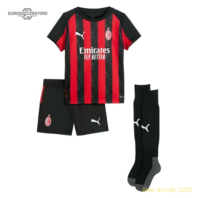 2025-2026 AC Milan Home Mini Kit-Vantage Point Soccer