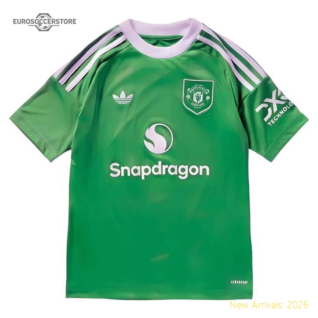 2025-2026 Man Utd Third Goalkeeper Shirt (Green) - Kids-Vantage Point Soccer