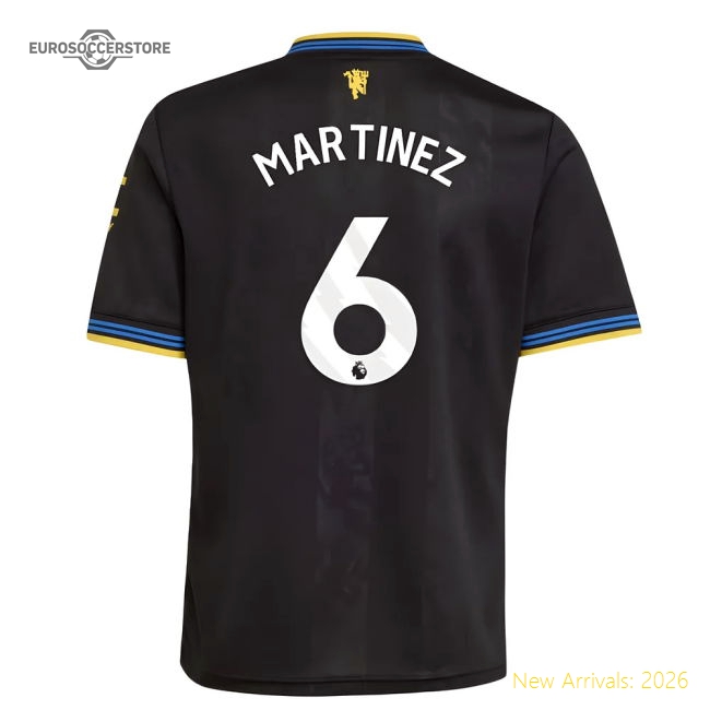 2025-2026 Man Utd Third Shirt (Kids) (Martinez 6)-Vantage Point Soccer