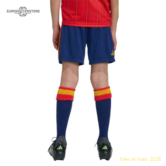 2026-2027 Spain Home Shorts (Dark Blue) - Kids-Vantage Point Soccer