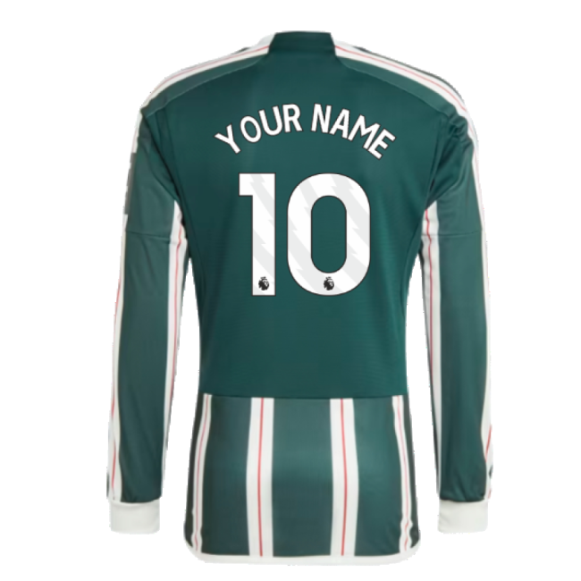 2023-2024 Man Utd Long Sleeve Away Shirt (Your Name)-Vantage Point Soccer