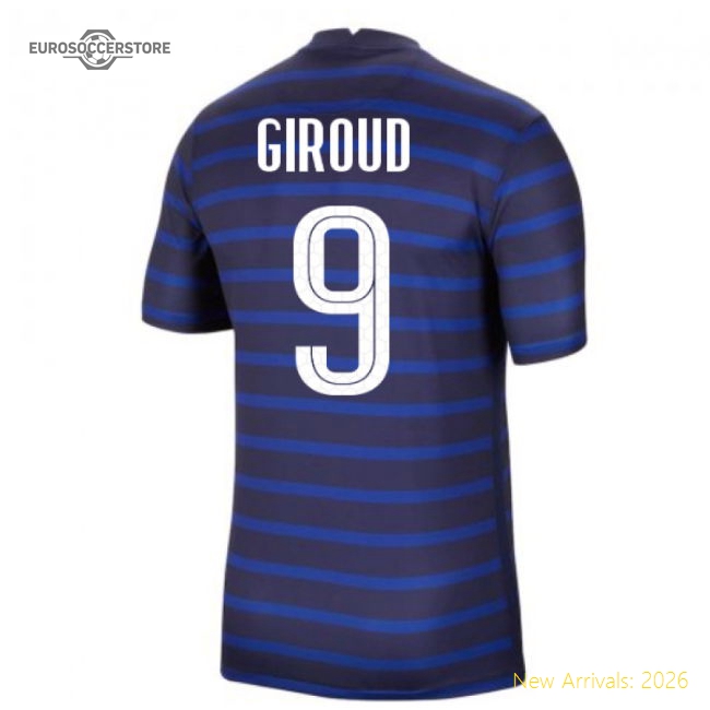 2020-2021 France Home Nike Football Shirt (GIROUD 9)-Vantage Point Soccer