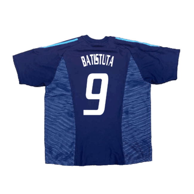 Argentina 2002-04 Away Shirt ((Excellent) XL) (Batistuta 9)-Vantage Point Soccer