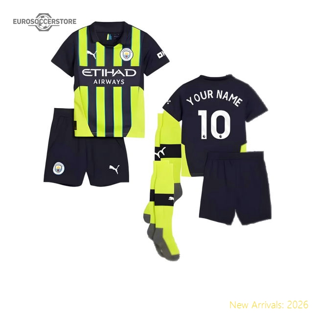 2024-2025 Man City Away Mini Kit (Your Name)-Vantage Point Soccer