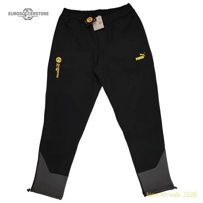 2023-2024 Borussia Dortmund FtblCulture Track Pant (Black)-Vantage Point Soccer
