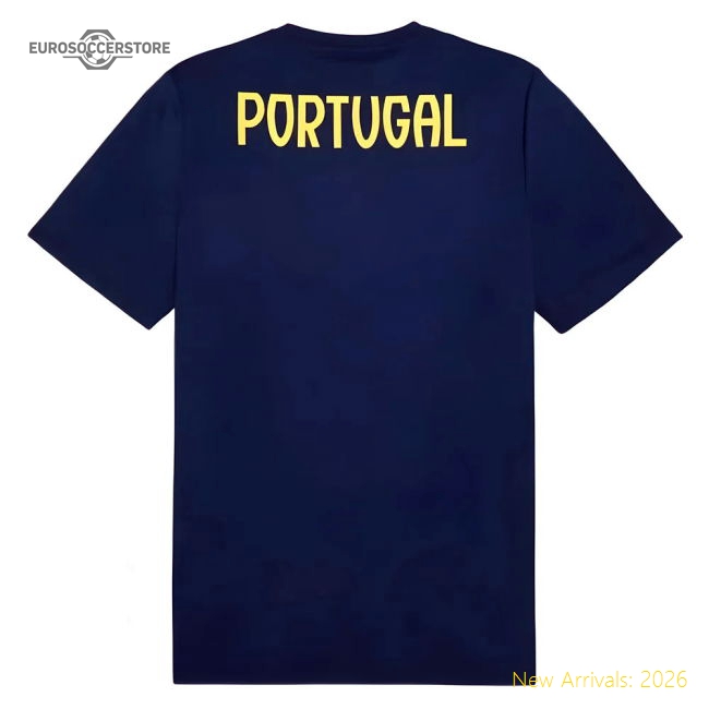 2025-2026 Portugal Casuals Tee (Persian Blue)-Vantage Point Soccer
