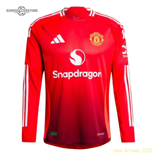 2024-2025 Man Utd Authentic Long Sleeve Home Shirt (Ronaldo 7)-Vantage Point Soccer