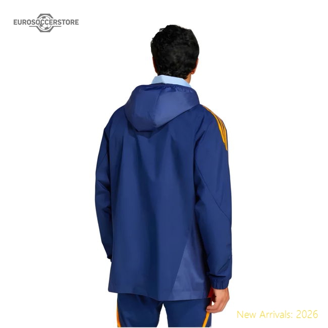 2024-2025 Real Madrid Allweather Jacket (Navy)-Vantage Point Soccer