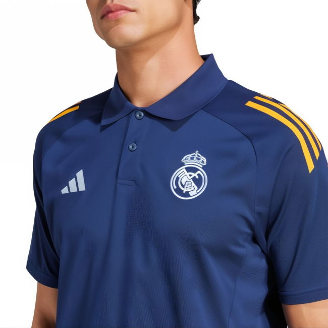 2024-2025 Real Madrid Polo Shirt (Navy)-Vantage Point Soccer