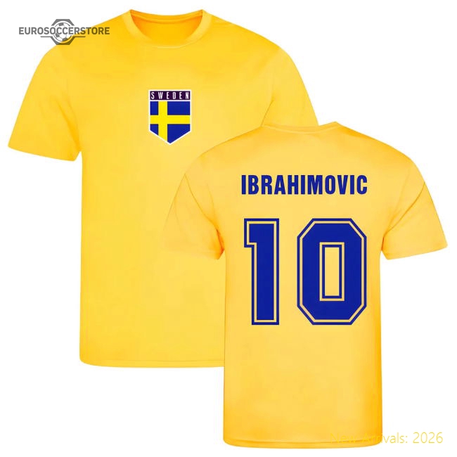 Ibrahimovic Sweden Training Jersey (Yellow)-Vantage Point Soccer