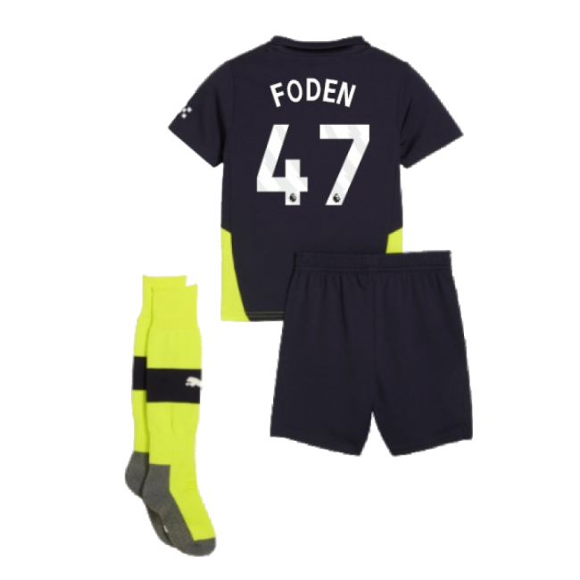 2024-2025 Man City Away Mini Kit (Foden 47)-Vantage Point Soccer
