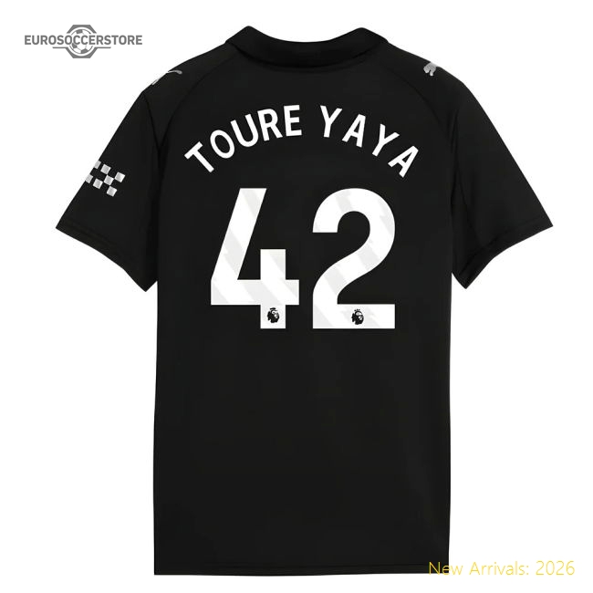 2025-2026 Man City Away Shirt (Kids) (Toure Yaya 42)-Vantage Point Soccer
