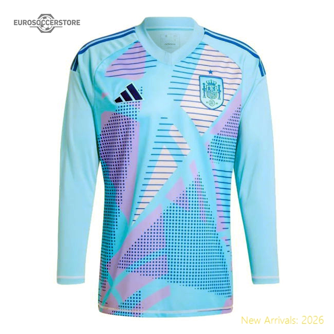 2024-2025 Spain Home LS Goalkeeper Shirt (Semi Blue) (Unai Simon 23)-Vantage Point Soccer