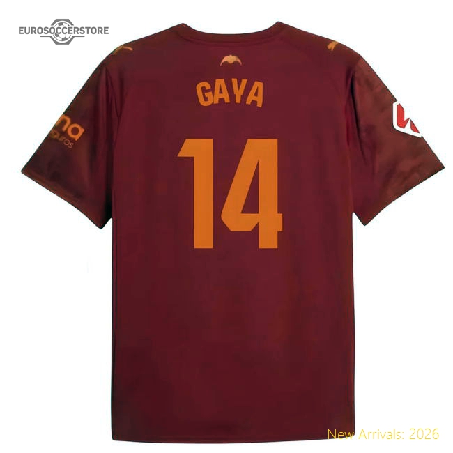 2025-2026 Valencia Away Shirt (Kids) (Gaya 14)-Vantage Point Soccer