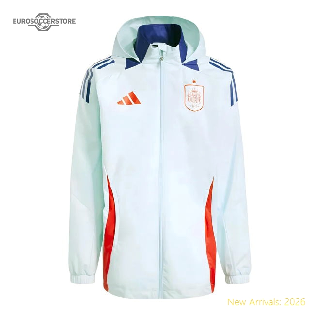 2024-2025 Spain Allweather Jacket (Mint)-Vantage Point Soccer