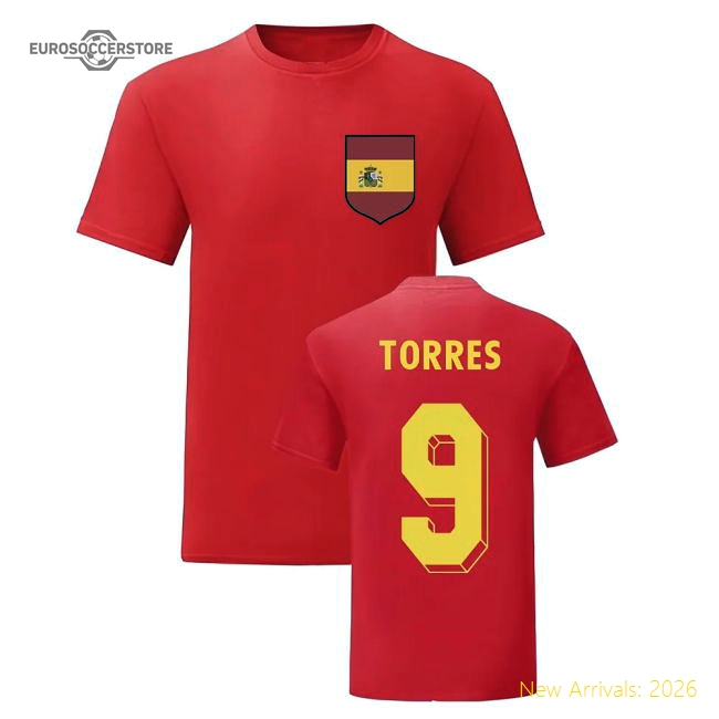 Fernando Torres Spain National Hero Tee (Red)-Vantage Point Soccer