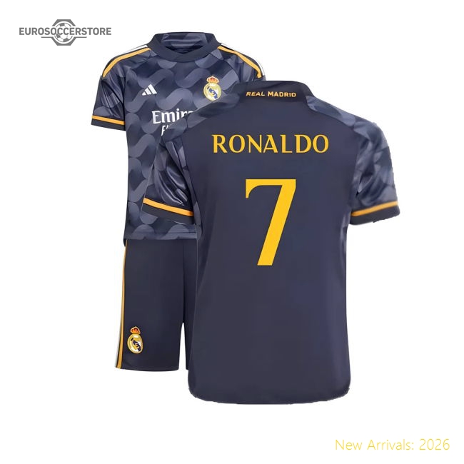 2023-2024 Real Madrid Away Mini Kit (Ronaldo 7)-Vantage Point Soccer