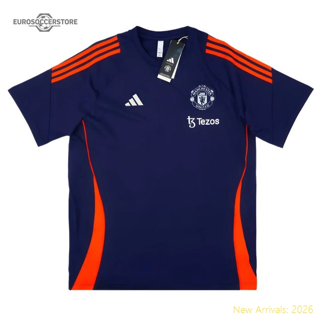 2024-2025 Man Utd Training Tee (Night Indigo)-Vantage Point Soccer