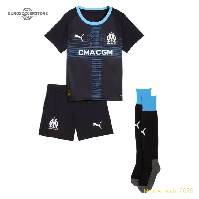 2025-2026 Marseille Away Mini Kit (Aubameyang 10)-Vantage Point Soccer