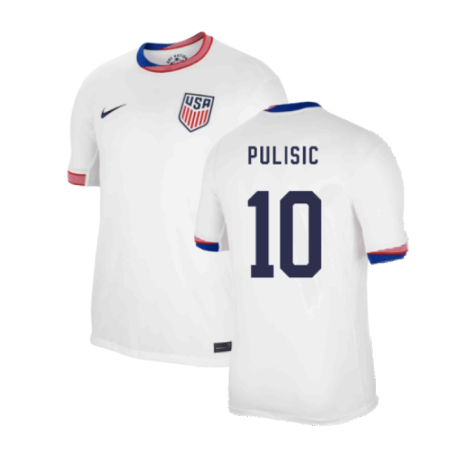 2024-2025 United States USA Home Shirt (PULISIC 10)-Vantage Point Soccer