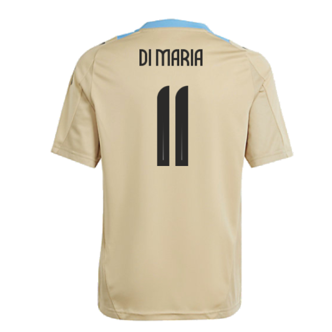 2024-2025 Argentina Training Jersey (Hazy Beige) - Kids (DI MARIA 11)-Vantage Point Soccer