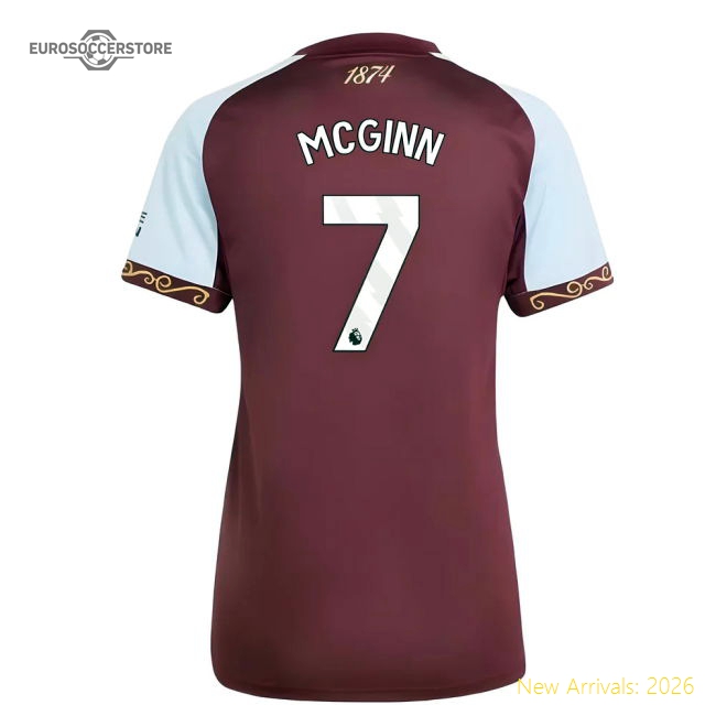 2025-2026 Aston Villa Home Shirt (Womens) (McGinn 7)-Vantage Point Soccer