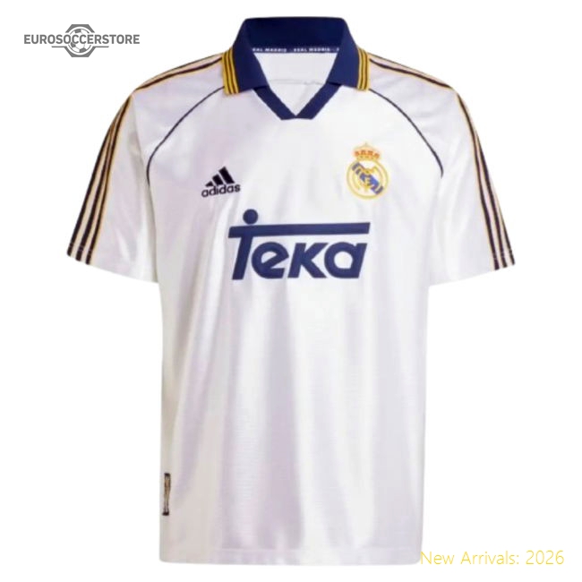 1998-2000 Real Madrid Reissue Home Shirt-Vantage Point Soccer