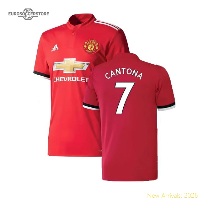 Manchester United 2017-18 Home Shirt ((Excellent) 4-5 Year) (Cantona 7)-Vantage Point Soccer