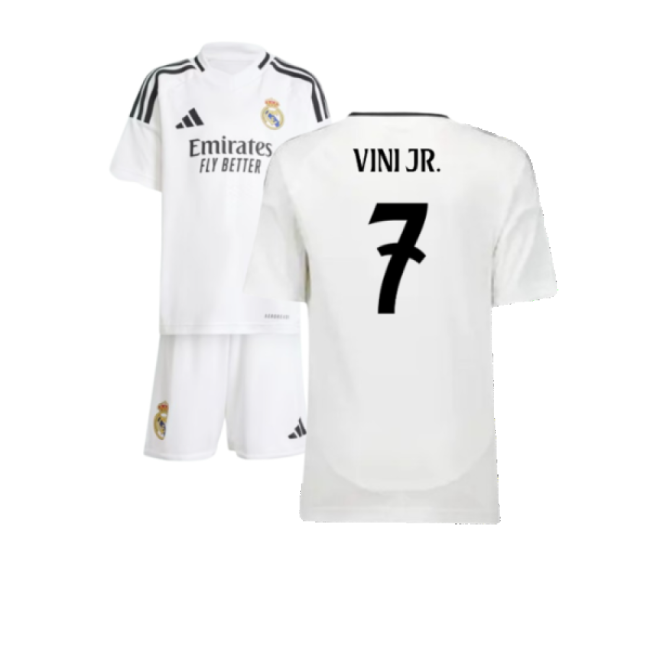 2024-2025 Real Madrid Home Mini Kit (Vini Jr. 7)-Vantage Point Soccer