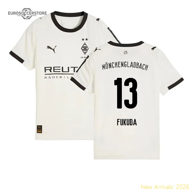 2025-2026 Borussia MGB Home Shirt (Kids) (Fukuda 13)-Vantage Point Soccer