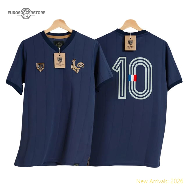 France Tribute Le Roi Platini Football Shirt-Vantage Point Soccer