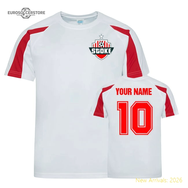 Your Name Stoke City Sports Training Jersey (White)-Vantage Point Soccer