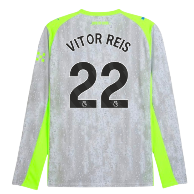 2025-2026 Man City Long Sleeve Third Shirt (Vitor Reis 22)-Vantage Point Soccer