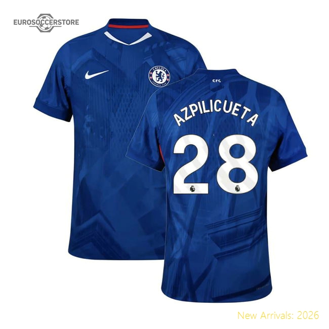 2025-2026 Chelsea Home Authentic Shirt (Azpilicueta 28)-Vantage Point Soccer