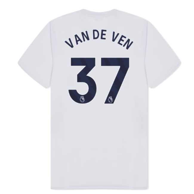 Tottenham Hotspur Poly T-shirt (White) (Van De Ven 37)-Vantage Point Soccer