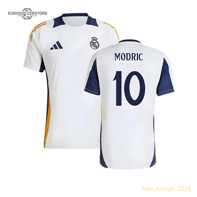 2024-2025 Real Madrid Training Shirt (White) (Modric 10)-Vantage Point Soccer