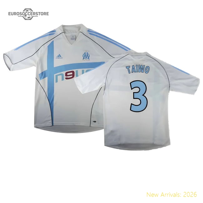 Marseille 2004-05 Home Shirt ((Excellent) L) (Taiwo 3)-Vantage Point Soccer