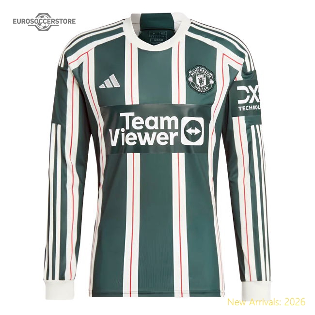 2023-2024 Man Utd Long Sleeve Away Shirt-Vantage Point Soccer