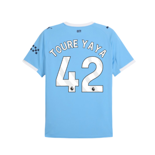2025-2026 Man City Home Shirt (Toure Yaya 42)-Vantage Point Soccer