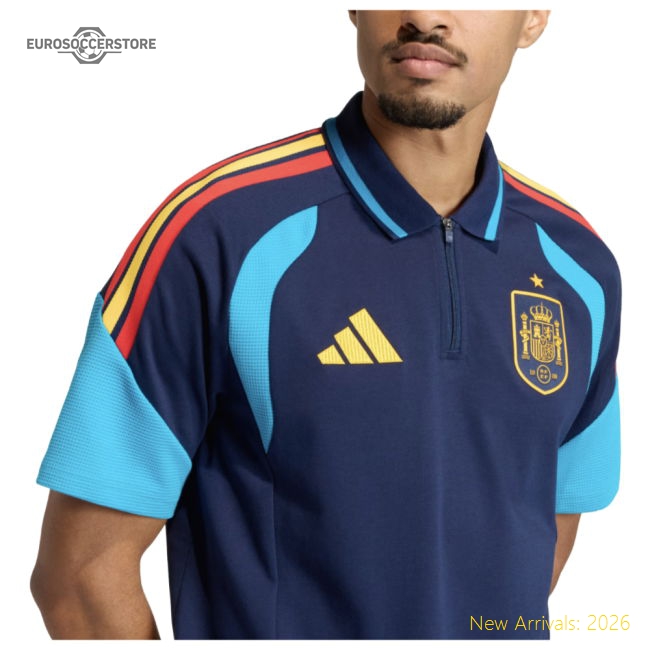 2026-2027 Spain Polo Shirt (Night Indigo)-Vantage Point Soccer