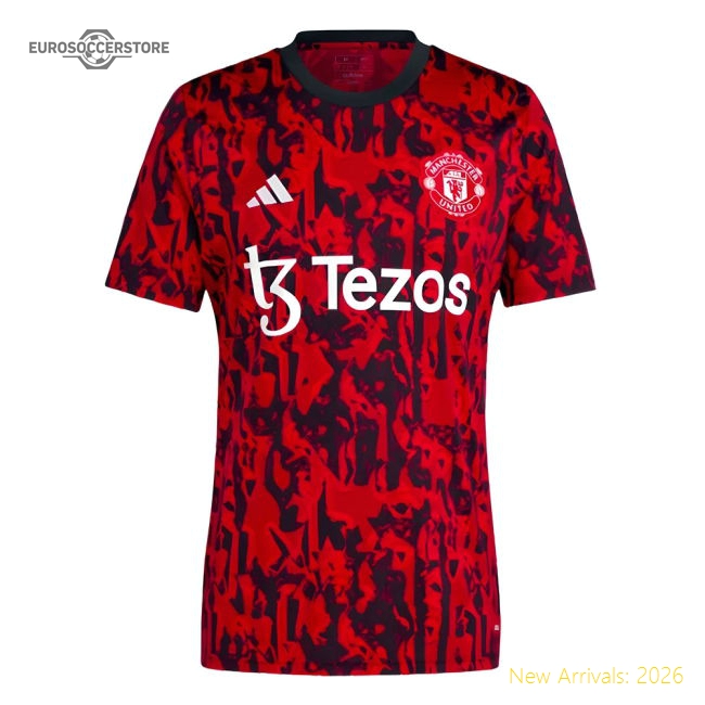 2023-2024 Man Utd Pre-Match Shirt (Red)-Vantage Point Soccer