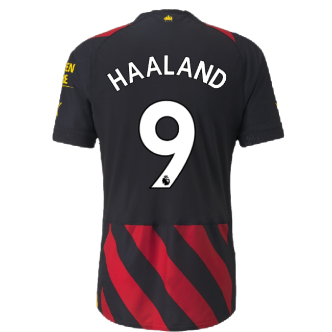 2022-2023 Man City Authentic Away Shirt (HAALAND 9)-Vantage Point Soccer
