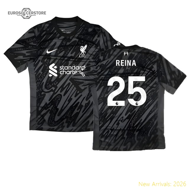 2024-2025 Liverpool Home Goalkeeper Shirt (Black) (Reina 25)-Vantage Point Soccer