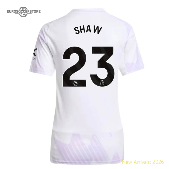 2025-2026 Man Utd Away Shirt (Womens) (Shaw 23)-Vantage Point Soccer
