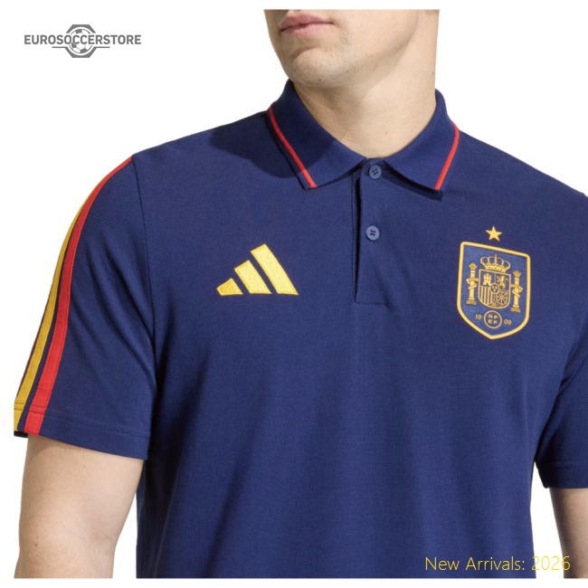 2026-2027 Spain DNA Polo Shirt (Dark Blue)-Vantage Point Soccer