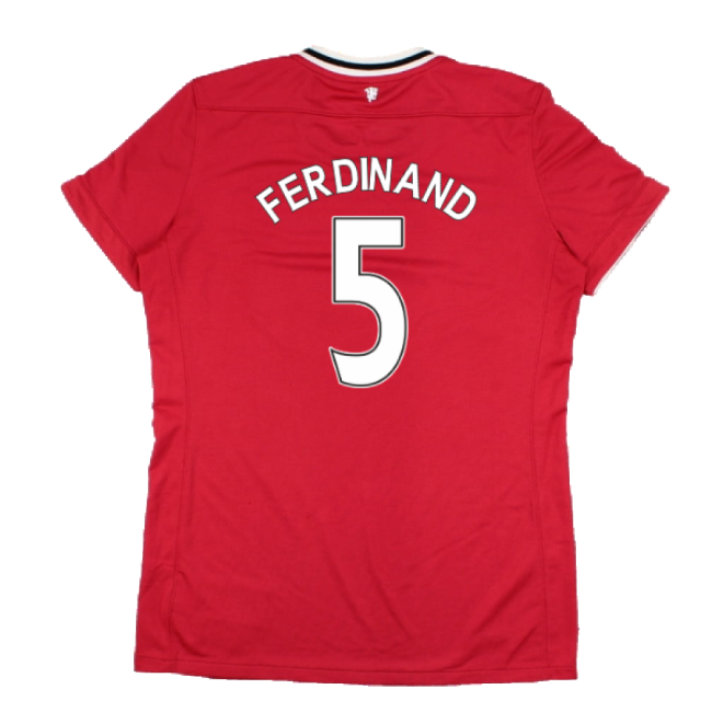 Manchester United 2011-12 Home Shirt (Women\'s) ((Very Good) M) (Ferdinand 5)-Vantage Point Soccer