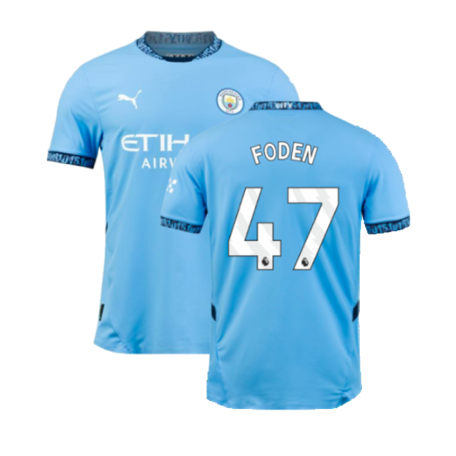 2024-2025 Man City Home Authentic Shirt with packaging (Foden 47)-Vantage Point Soccer